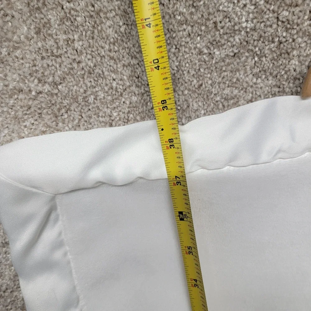 Carters White Baby Blanket‎ Solid Satin Trim Eyelet Baptism Ribbon 30
